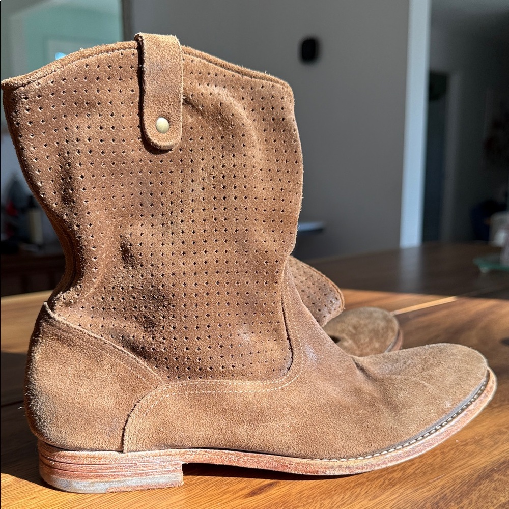 n.d.c. Brown Suede Ankle Boots